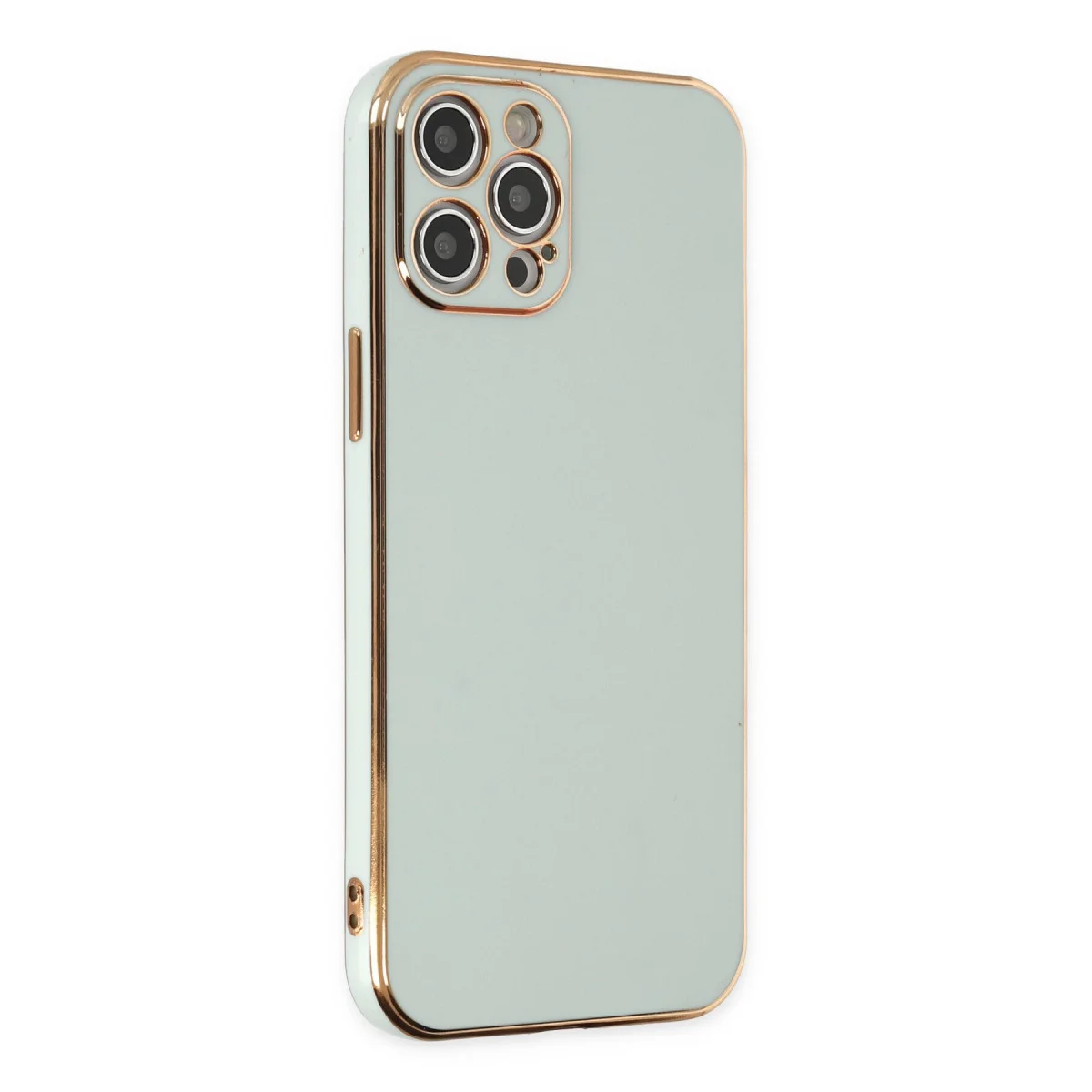 iPhone 12 Pro Volet Silikon Kılıf - Açık Yeşil (Premium Koruma)