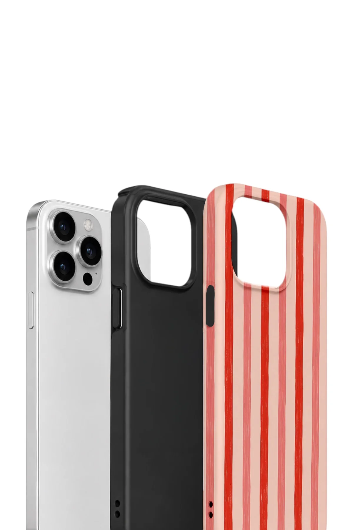 iPhone 12 Pro Vorian Yough Kılıf Coral Cream Stripe