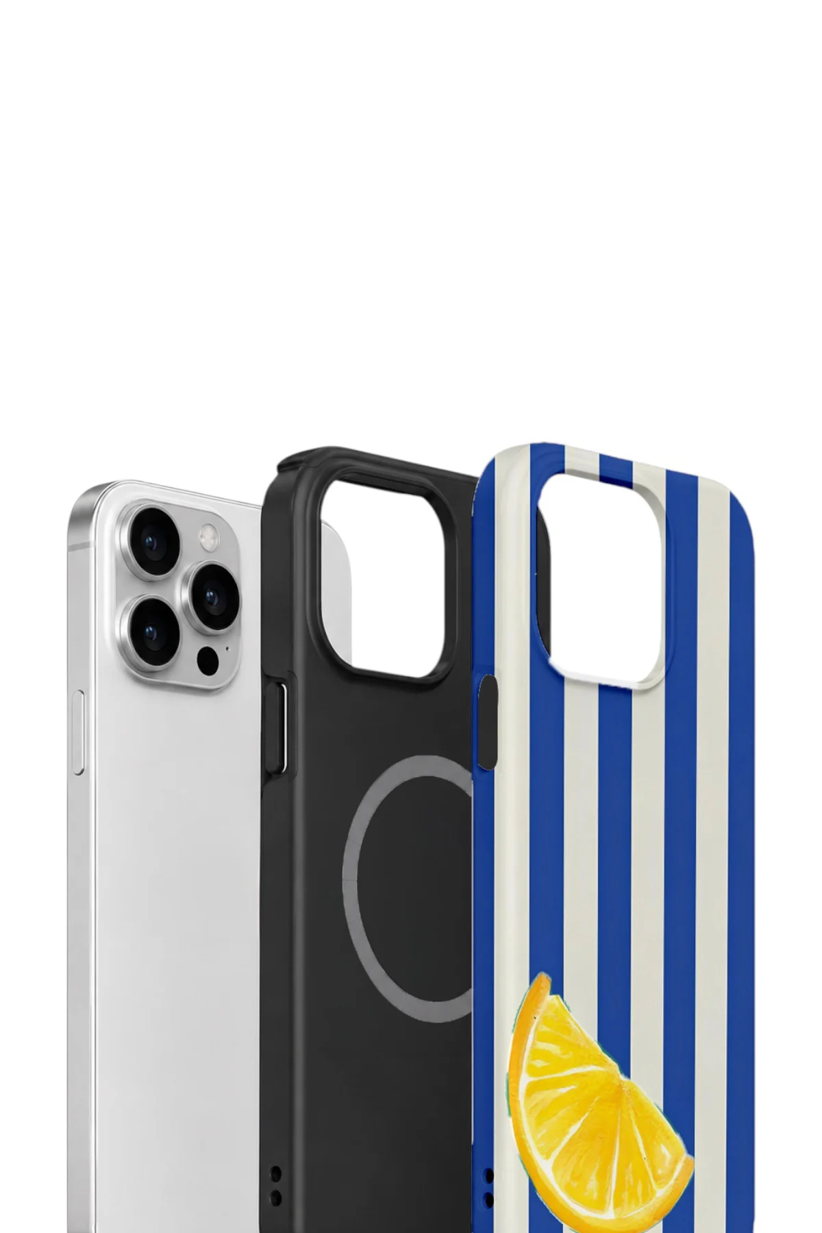 iPhone 12 Pro Vorian Çift Katmanlı MagSafe Kılıf Lemon Coast Stripe