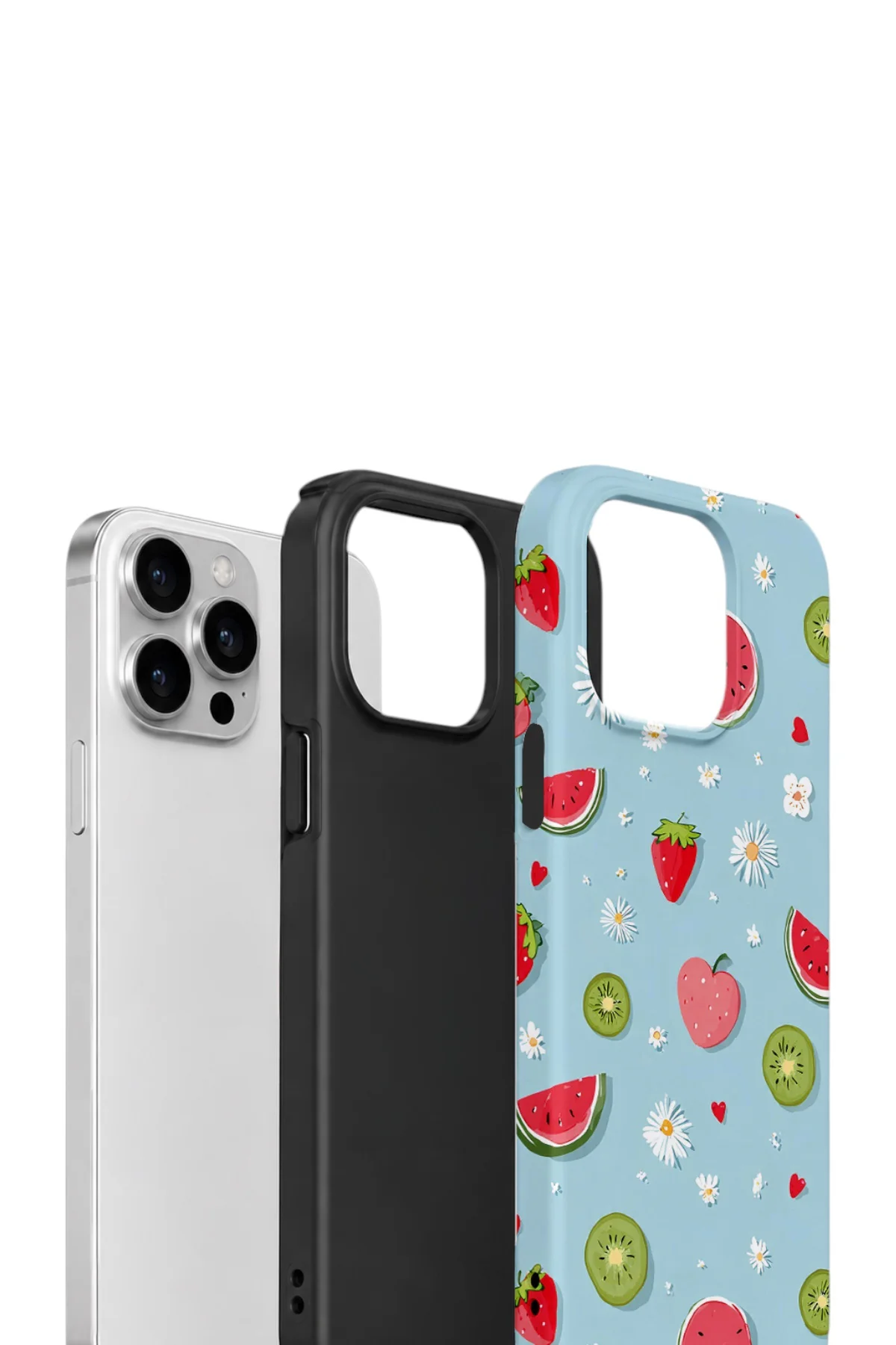 iPhone 12 Pro Vorian Çift Katmanlı Kılıf Fruit Confetti Sky