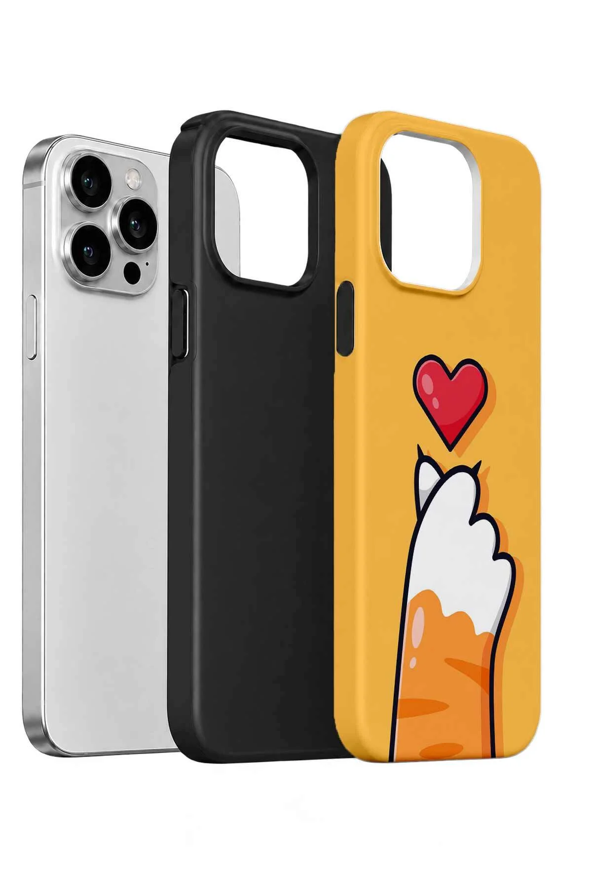 iPhone 12 Pro Vorian Çift Katmanlı Patili Kedili Kılıf - Görsel 2