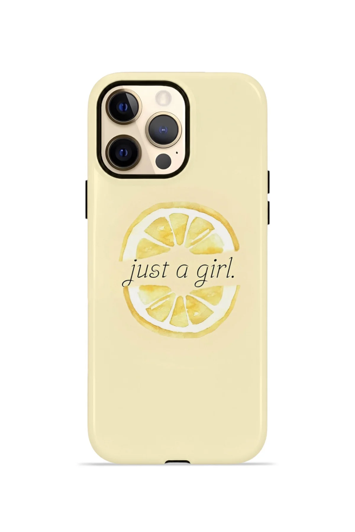 iPhone 12 Pro Vorian Çift Katmanlı Kılıf Just A Girl Lemon