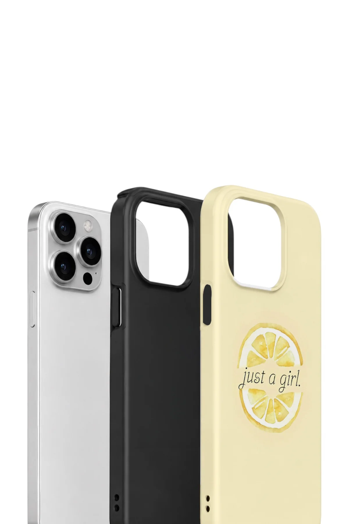 iPhone 12 Pro Vorian Çift Katmanlı Kılıf Just A Girl Lemon