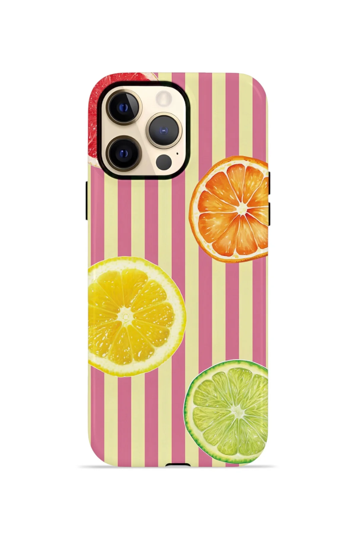 iPhone 12 Pro Vorian Çift Katmanlı MagSafe Kılıf Citrus Fiesta Stripe