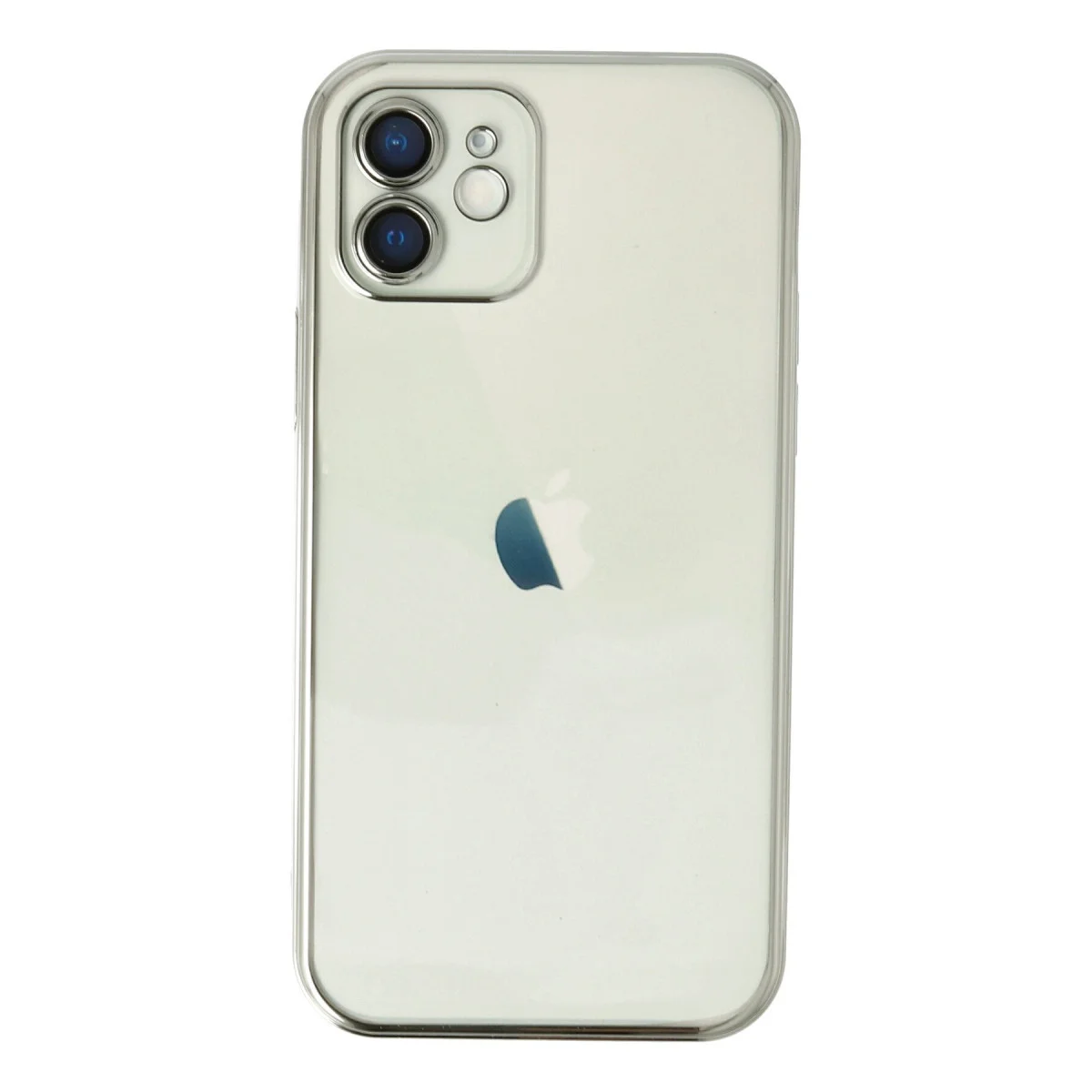 iPhone 12 Razer Lensli Silikon Kılıf Gümüş - Şık ve Güçlü Koruma