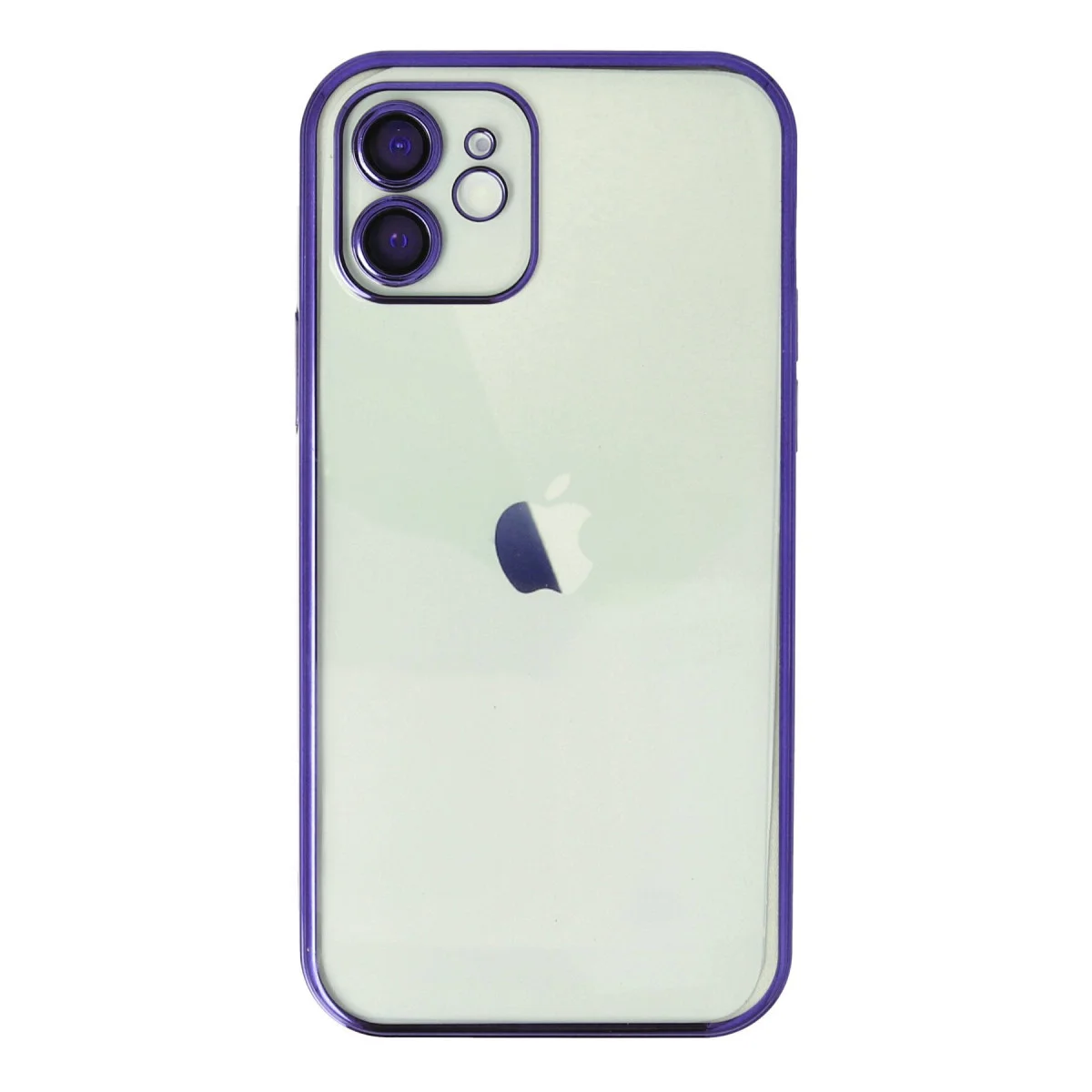 iPhone 12 Razer Lensli Silikon Kılıf - Mor Estetik ve Güçlü Koruma