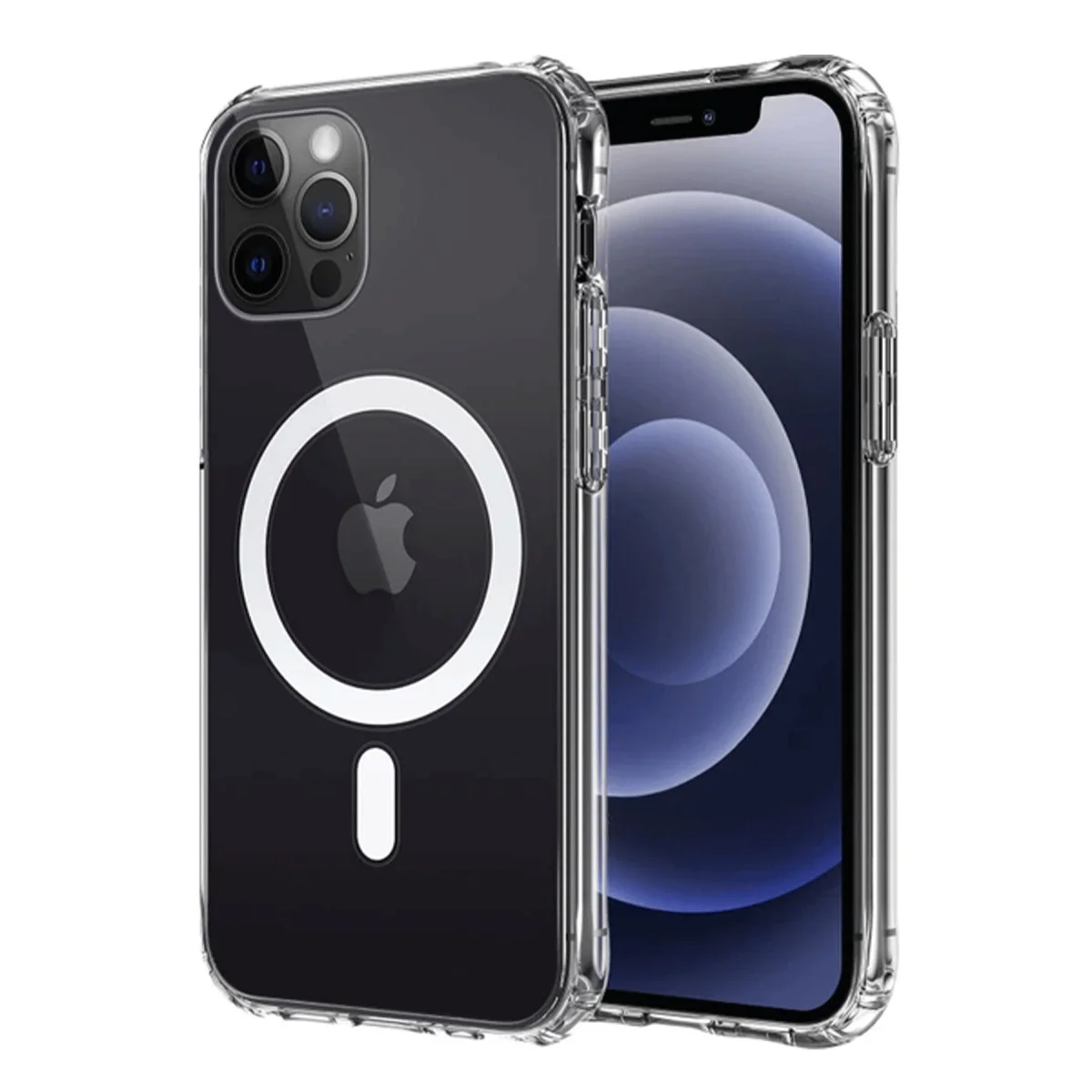 iPhone 12 Şeffaf Silikon Kılıf | MagSafe Uyumlu Kablosuz Şarj Desteği