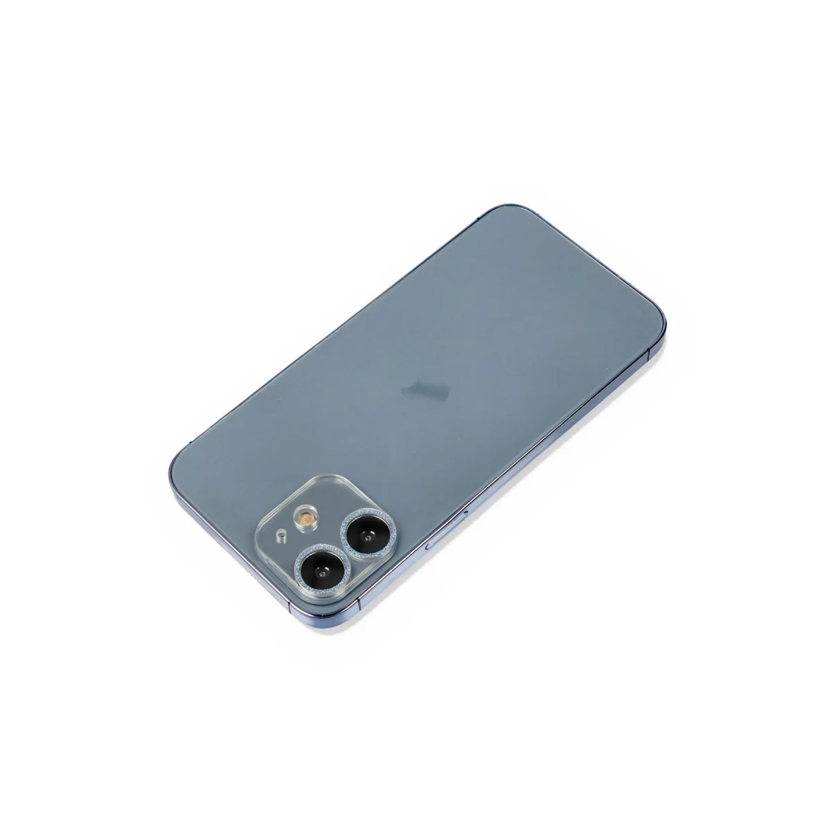 iPhone 12 Shine Kamera Lens Koruma Camı - Sierra Blue