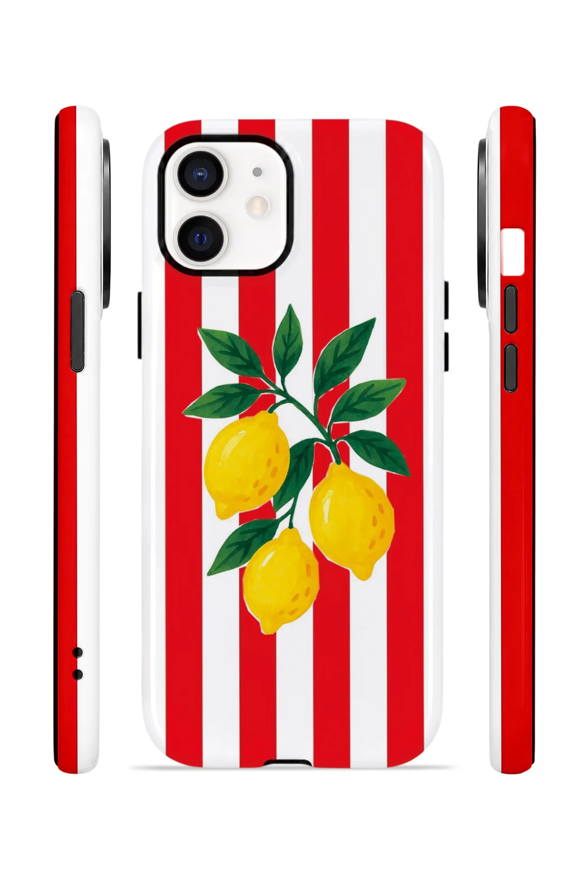 iPhone 12 Vorian Çift Katmanlı MagSafe Kılıf Lemon Parade Red