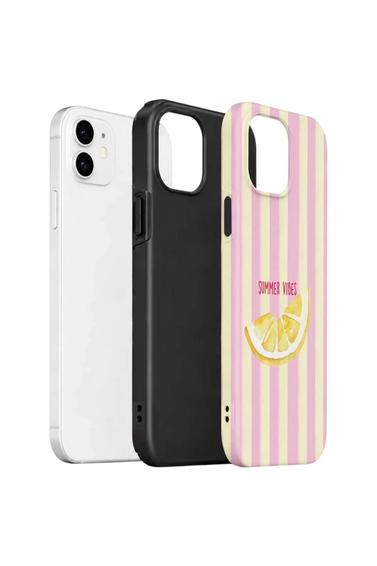 iPhone 12 Vorian Çift Katmanlı Kılıf Summer Vibes Lemon