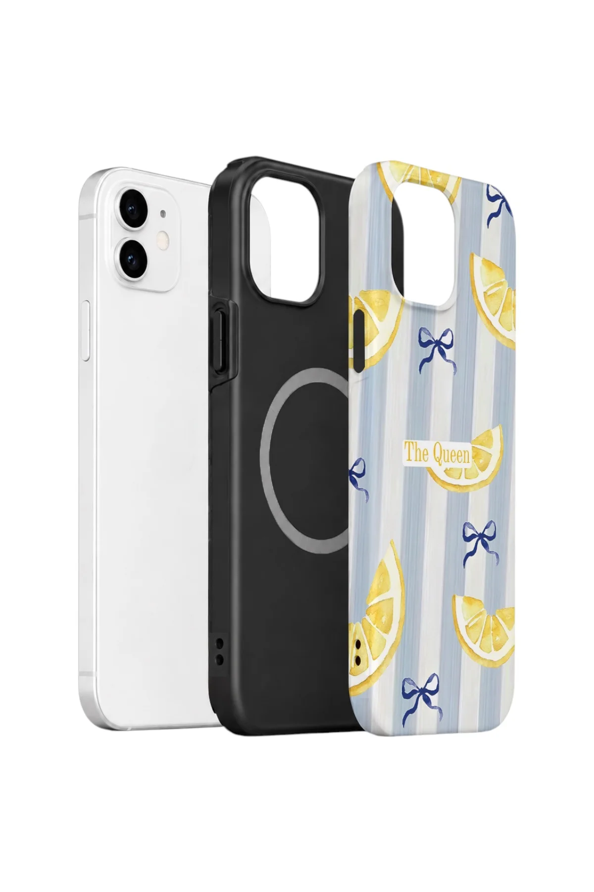 iPhone 12 Vorian Çift Katmanlı MagSafe Kılıf Queen Lemon Bow