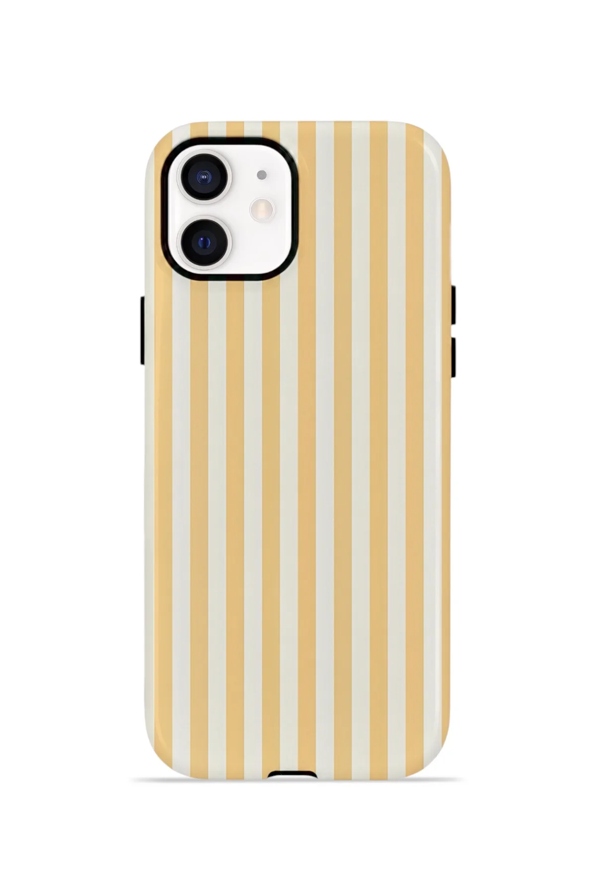 iPhone 12 Vorian Çift Katmanlı MagSafe Kılıf Vanilla Pinstripe