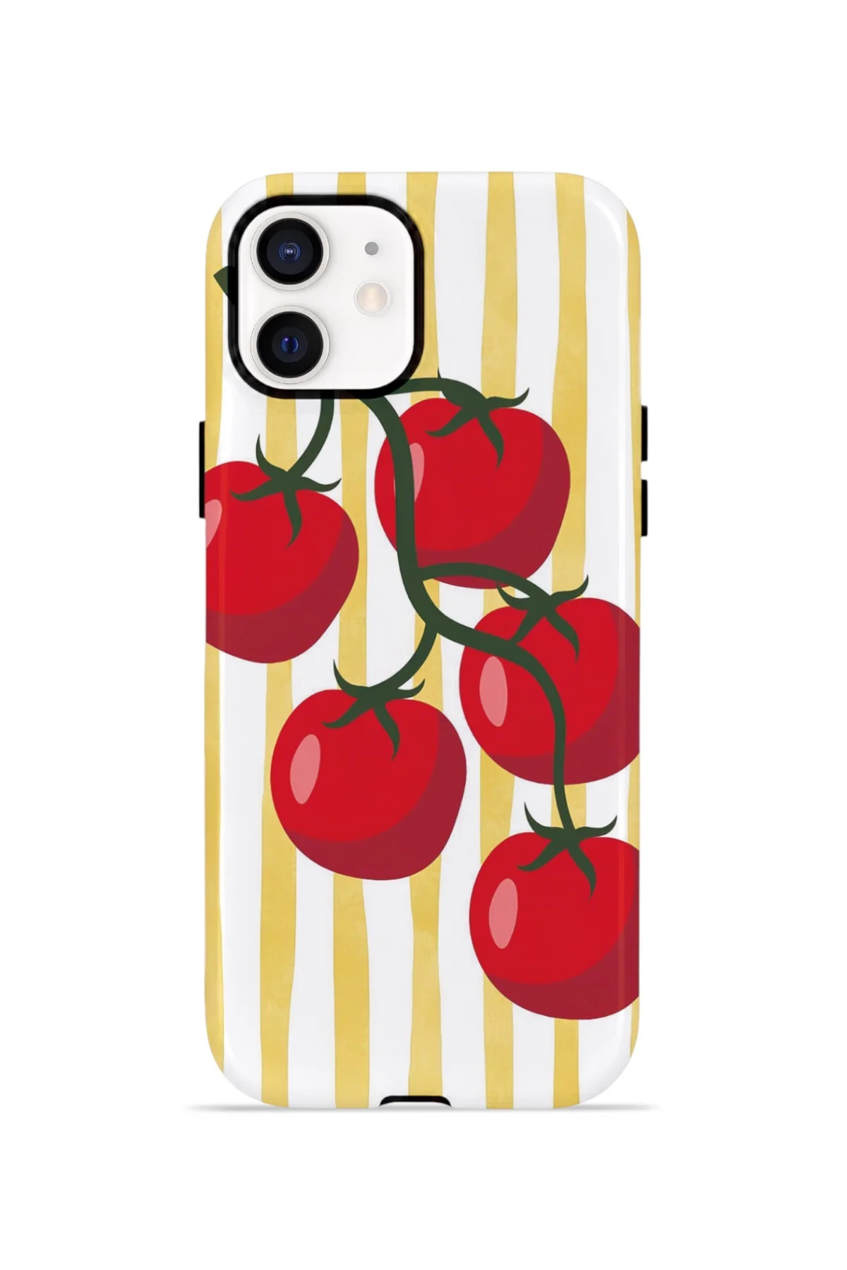 iPhone 12 Vorian Çift Katmanlı MagSafe Kılıf Tomato Market Stripe