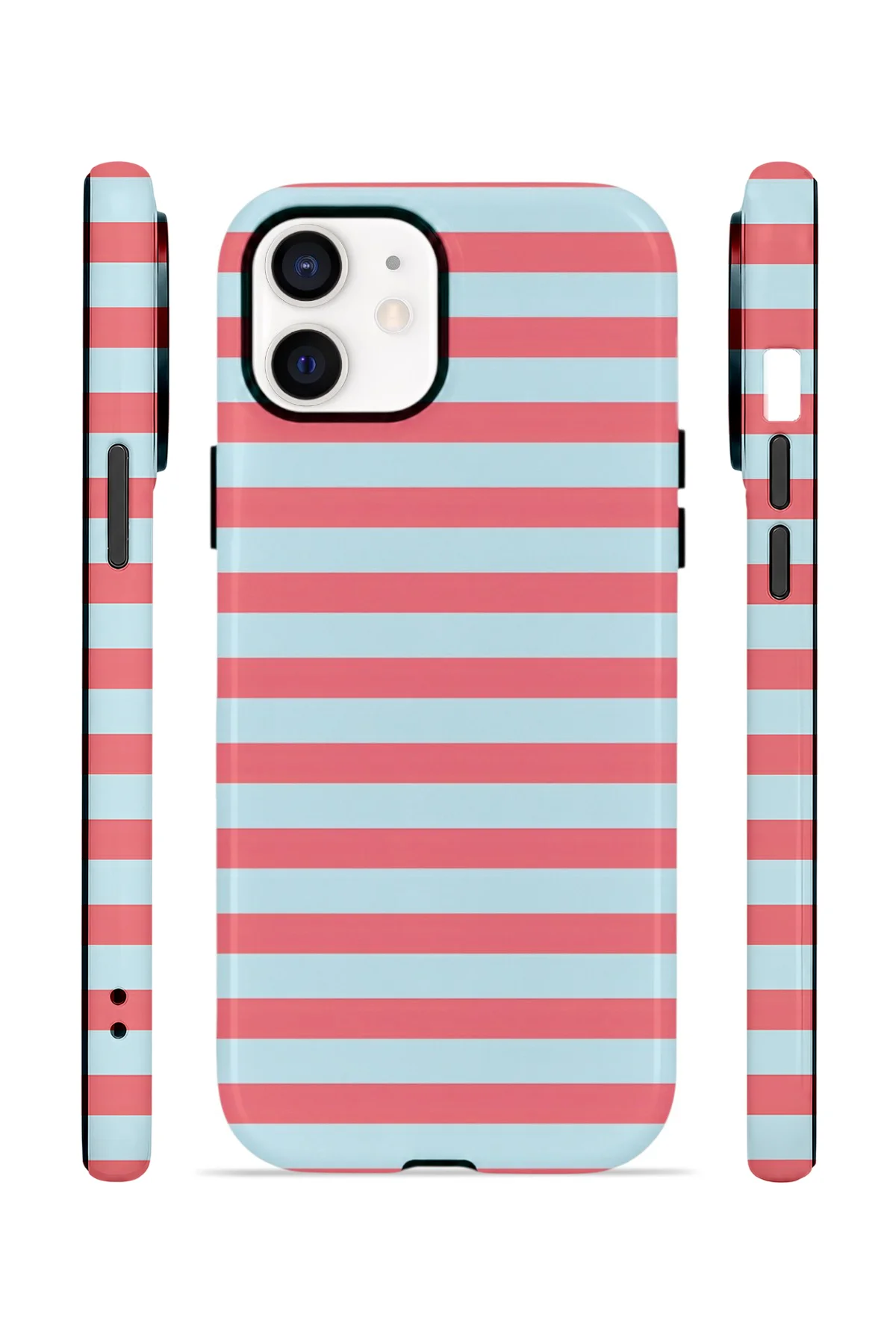 iPhone 12 Vorian Çift Katmanlı MagSafe Kılıf Candy Horizon Stripe