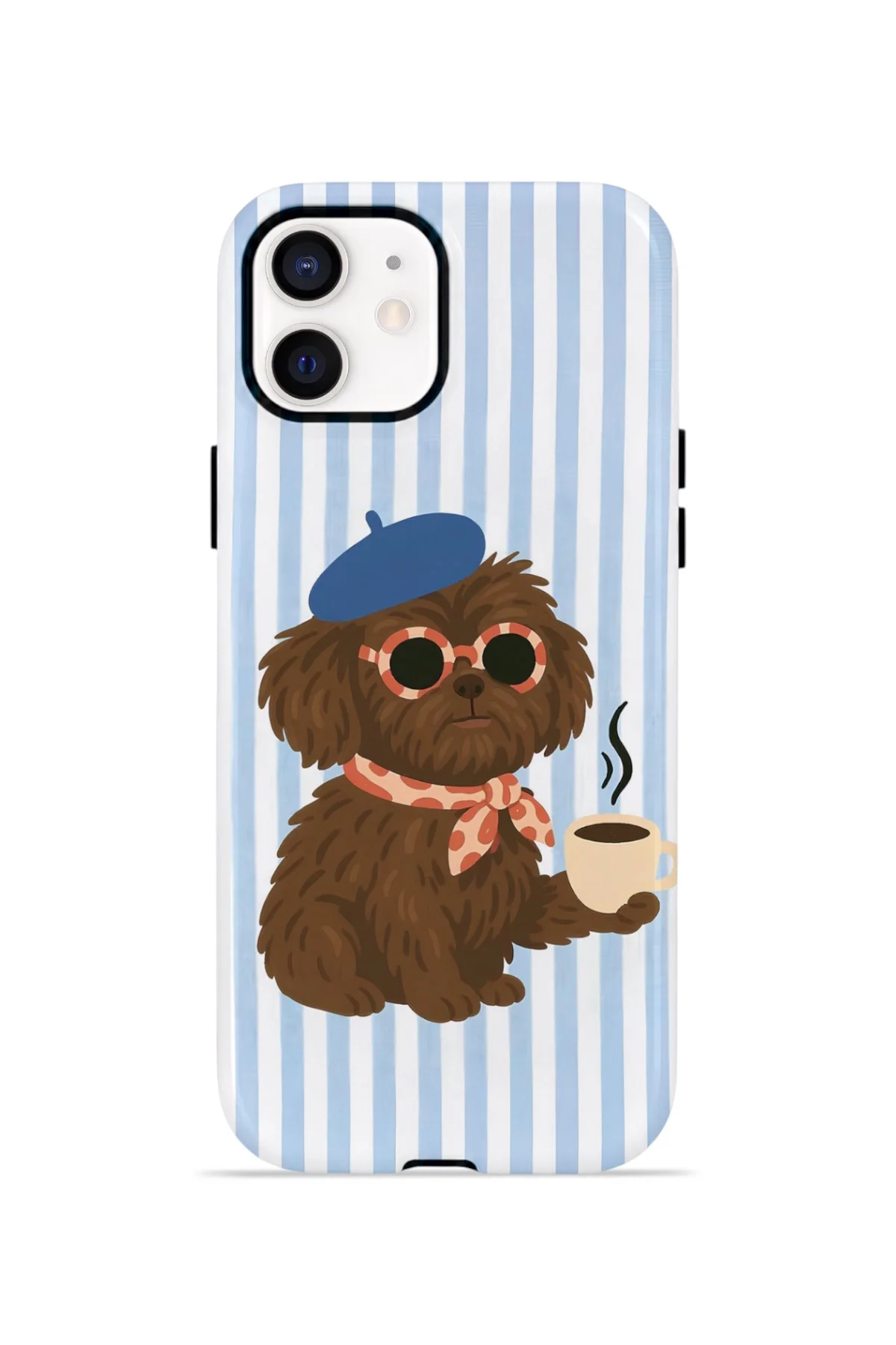 iPhone 12 Vorian Çift Katmanlı MagSafe Kılıf Cafe Dog Riviera