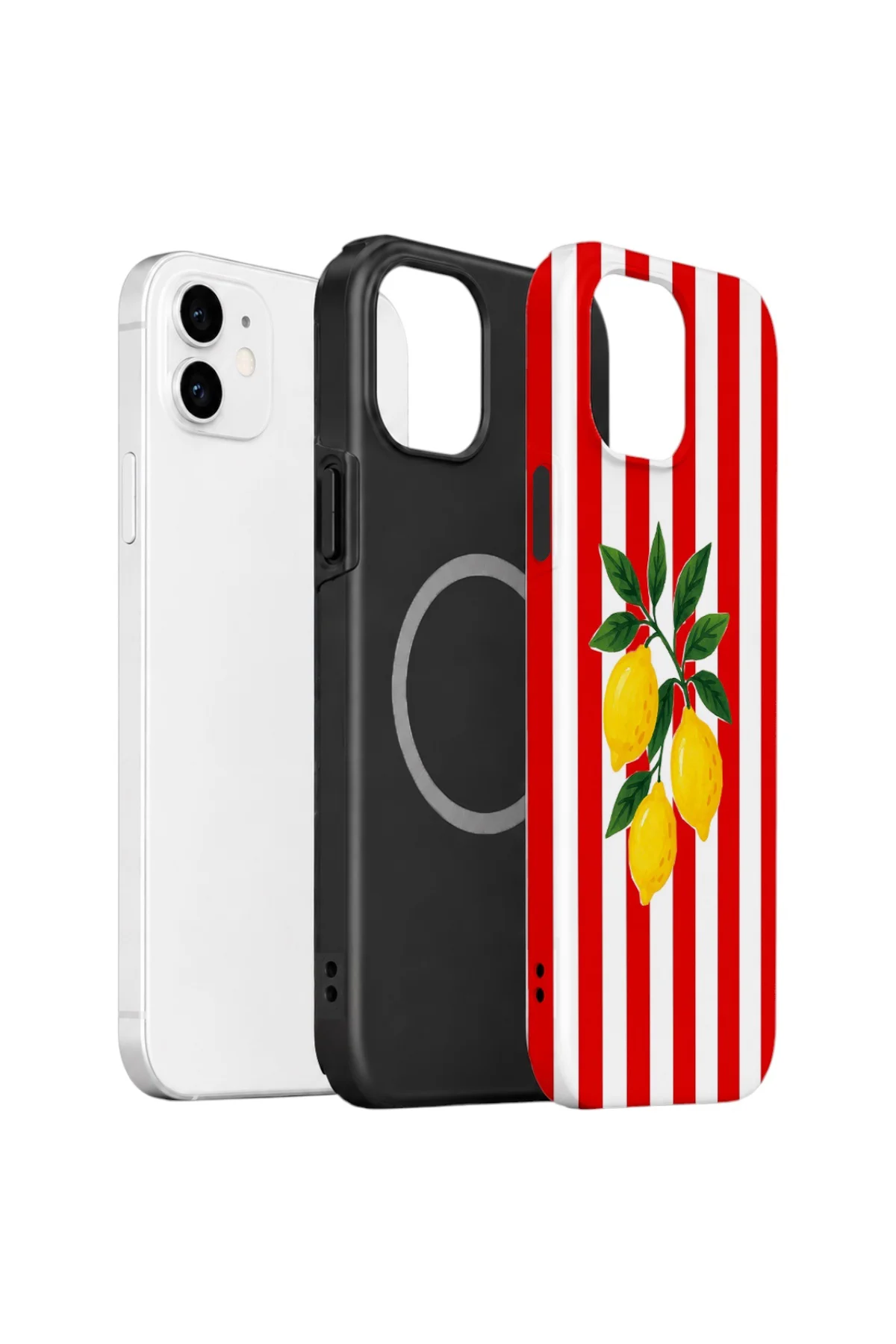 iPhone 12 Vorian Çift Katmanlı MagSafe Kılıf Lemon Parade Red