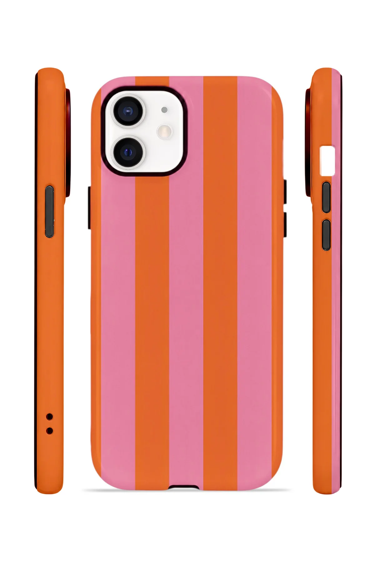 iPhone 12 Vorian Yough Kılıf Tangerine Rose Stripe