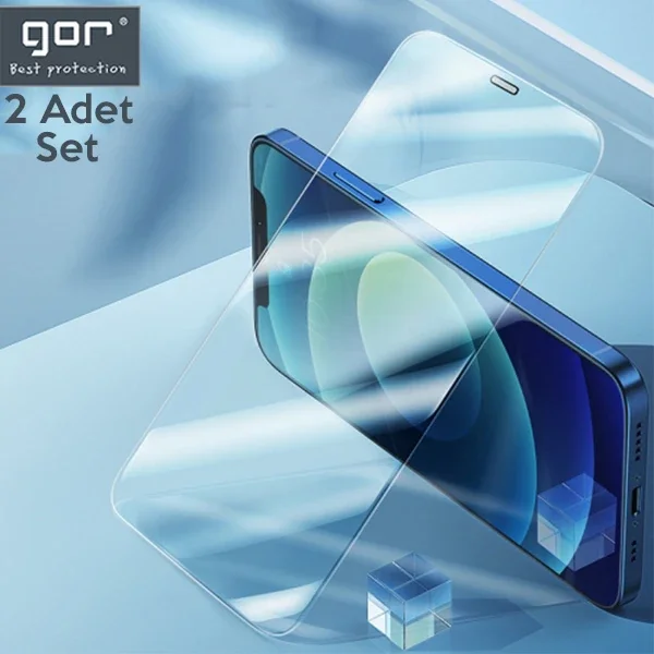 iPhone 12/12 Pro 6.1” Kırılmaz Cam Ekran Koruyucu 2’li Paket – Takma Aparatı Hediye