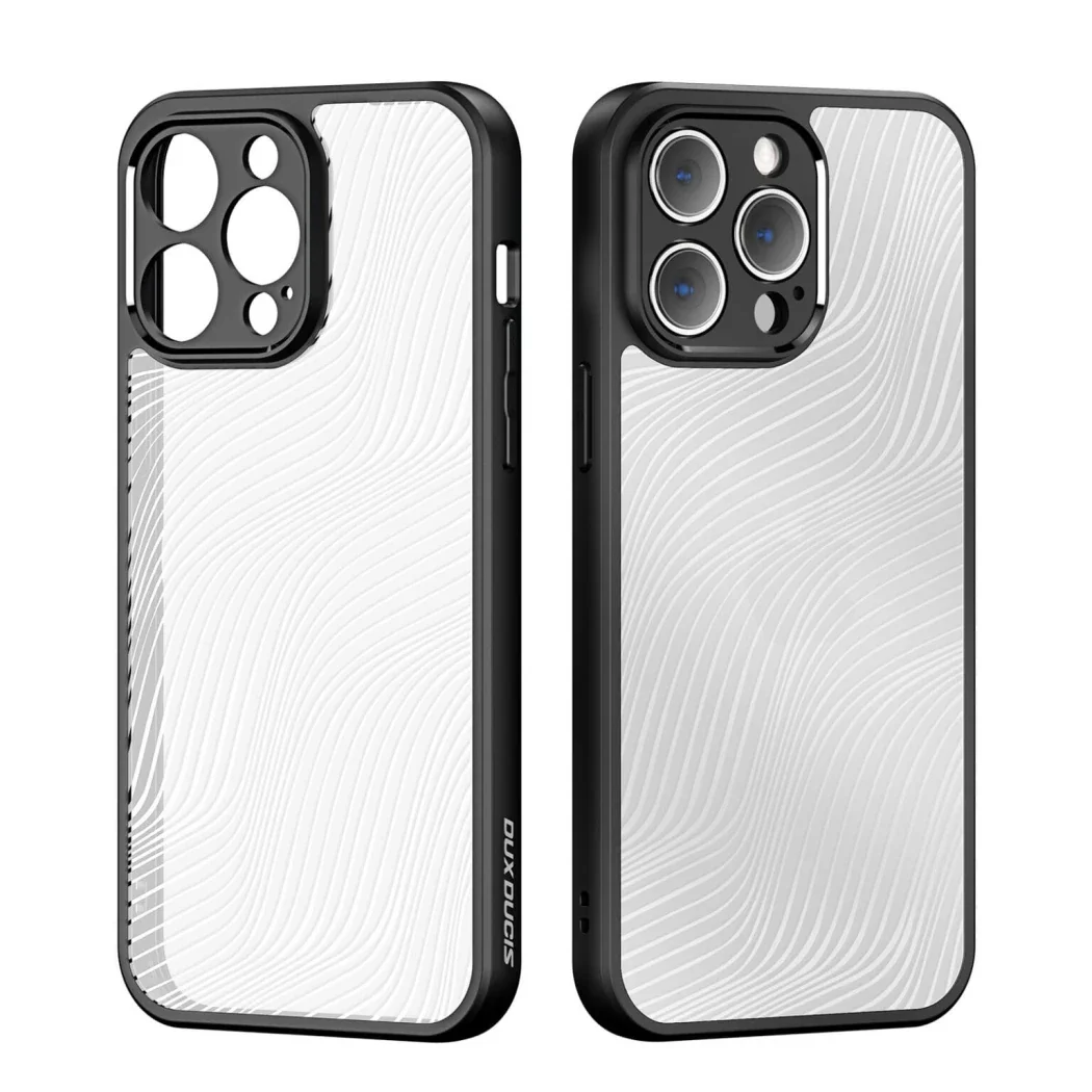 iPhone 12er Dux Dyucis Aimo Series Premium Buzlu Sert Baskın Kasa–Darpe Önleyici Silikon TPU Kılıf