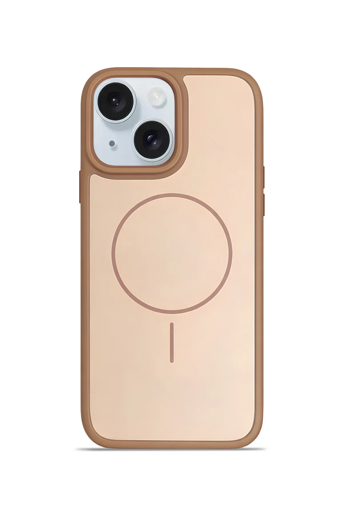 iPhone 13-14 MagSafe Destekli Premium Soft Silikon Kılıf Turuncu