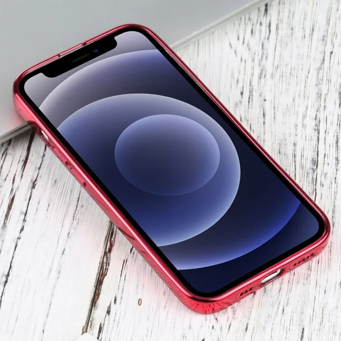 iPhone 13 6.1inç Lazer Kaplama Renkli Kenar Şeffaf Kılıf-1852