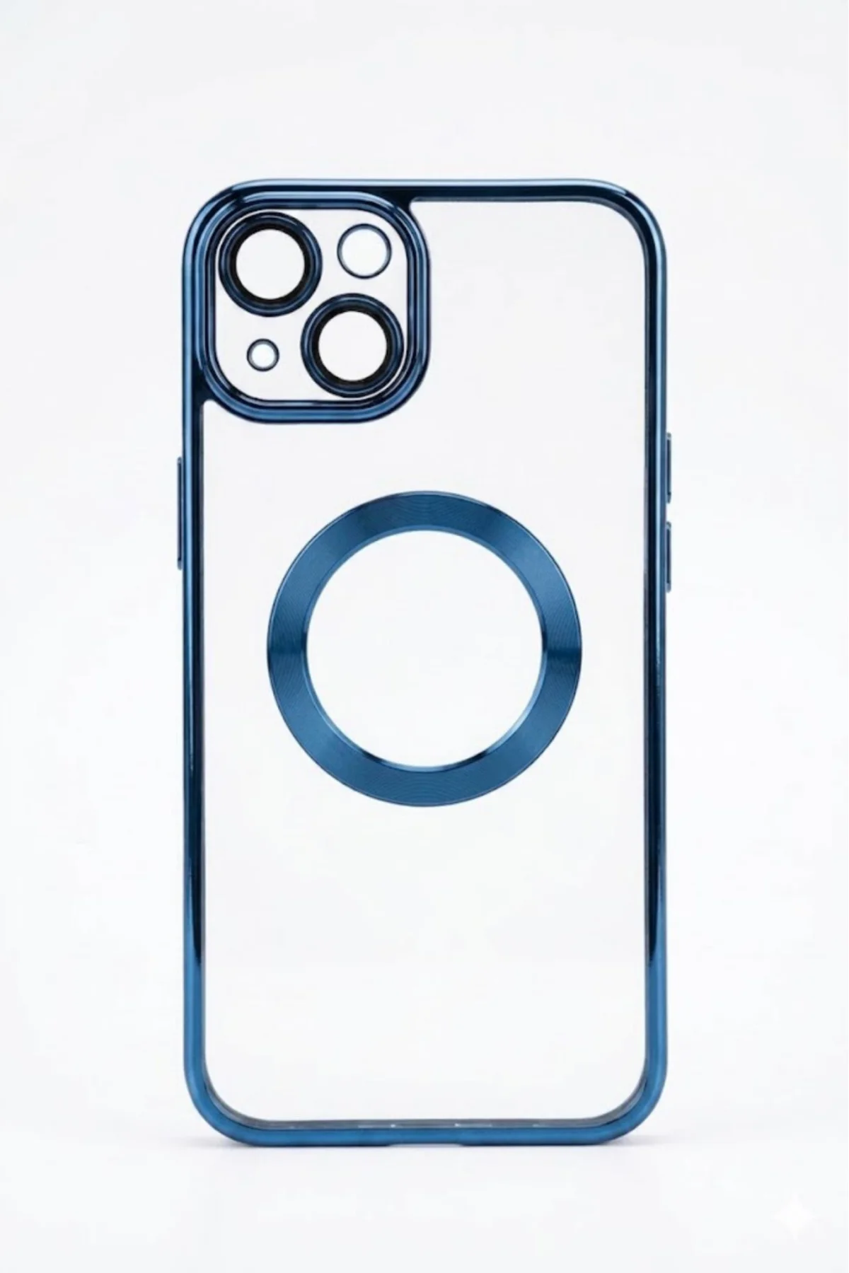 Iphone 13 6.1Inc Uyumlu Kamera Korumalı Telefon Kılıfı Mavi