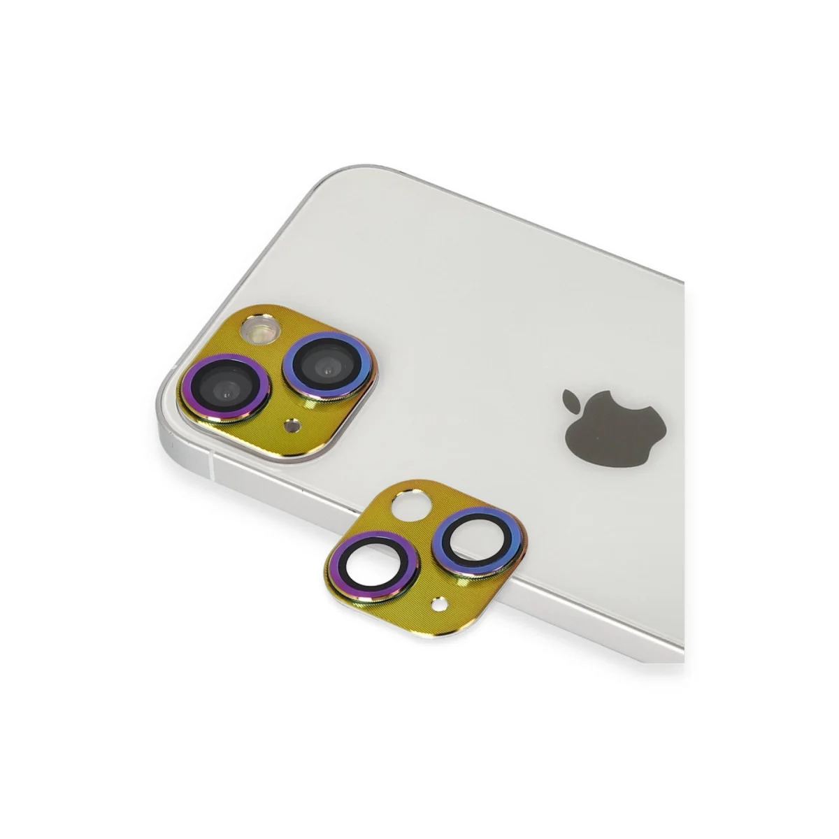 iPhone 13 Alüminyum Kamera Lens Koruyucu - Rainbow Optik Lens Çerçevesi