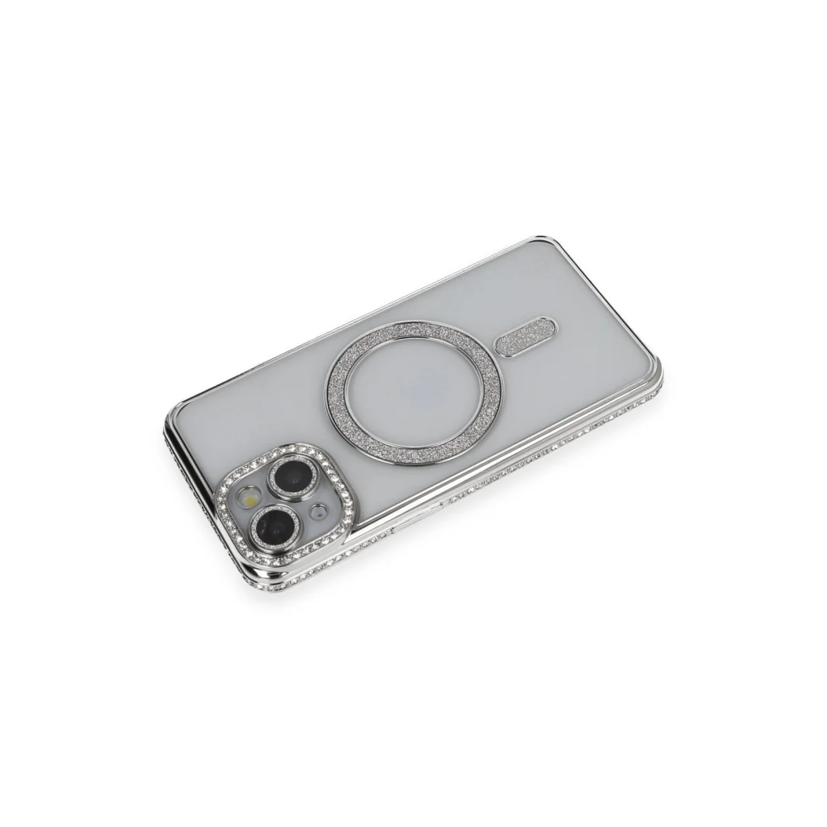 iPhone 13 Joke Simli Magneticsafe Kılıf - Gümüş