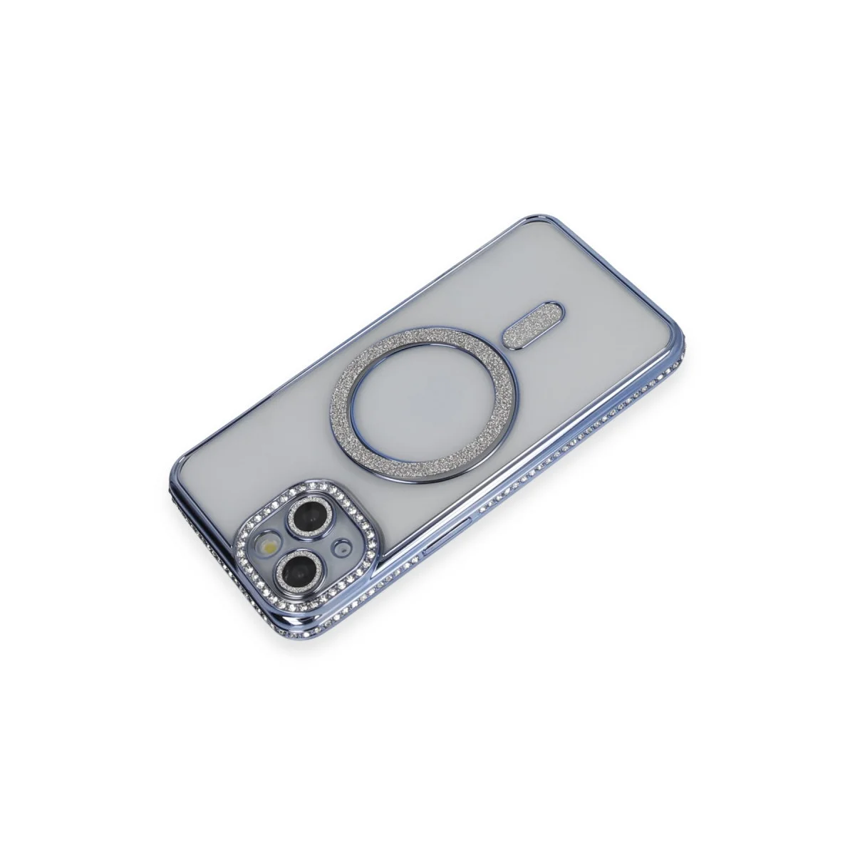 iPhone 13 Joke Simli Magneticsafe Kılıf - Mavi ve Şık