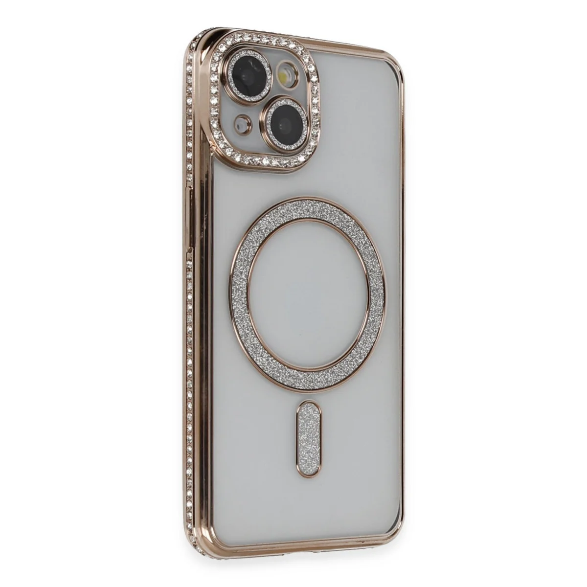 iPhone 13 Joke Simli Magneticsafe Kılıf - Gold