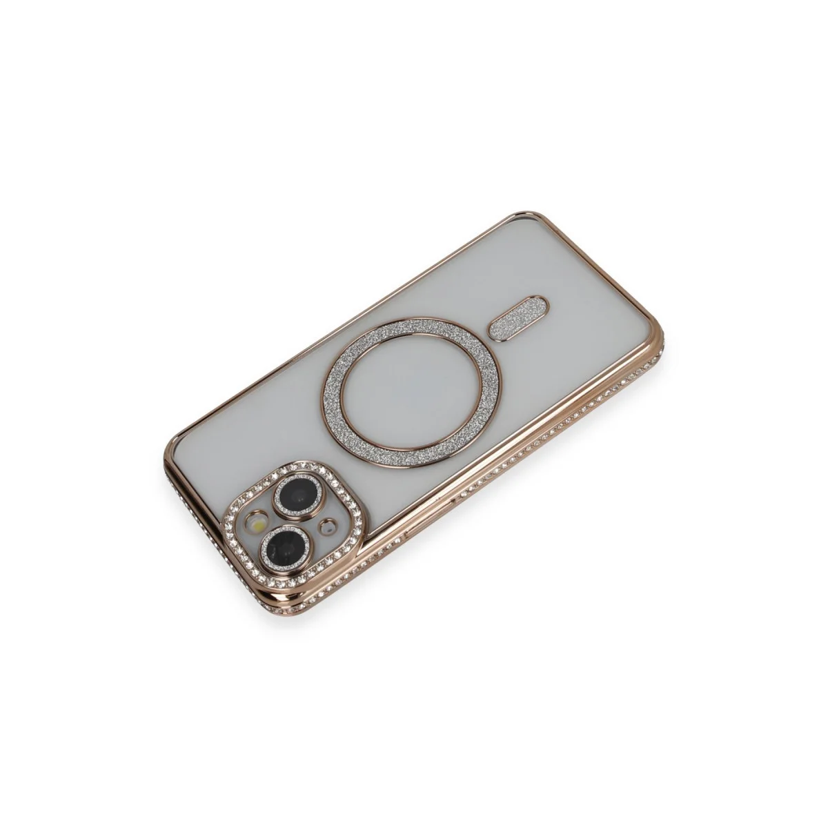 iPhone 13 Joke Simli Magneticsafe Kılıf - Gold