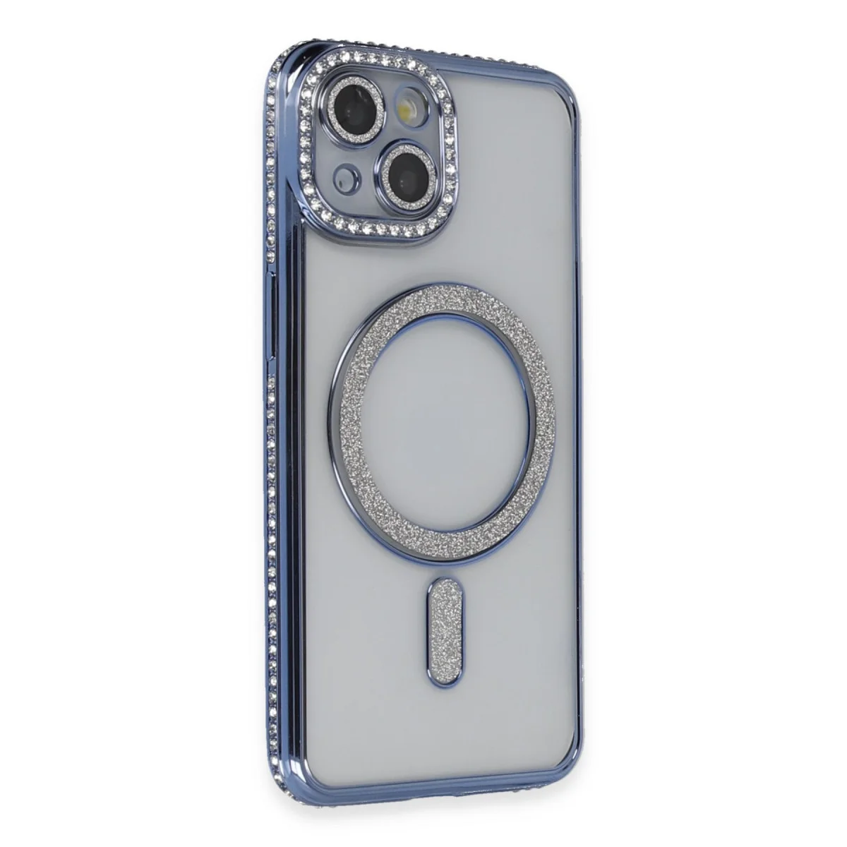 iPhone 13 Joke Simli Magneticsafe Kılıf - Mavi ve Şık