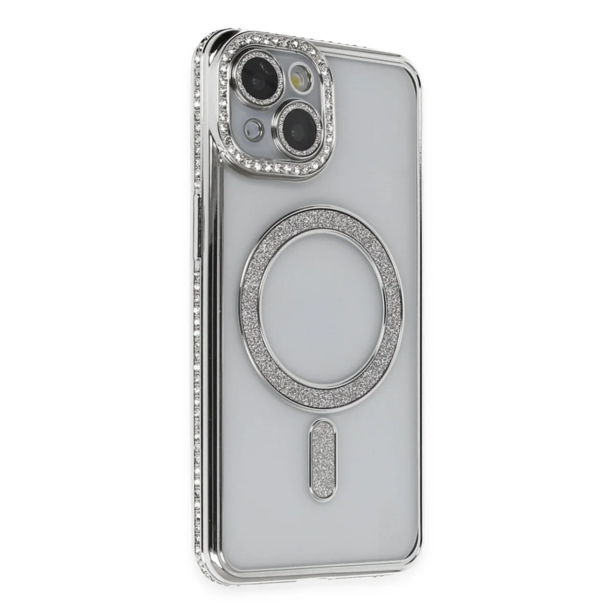 iPhone 13 Joke Simli Magneticsafe Kılıf - Gümüş