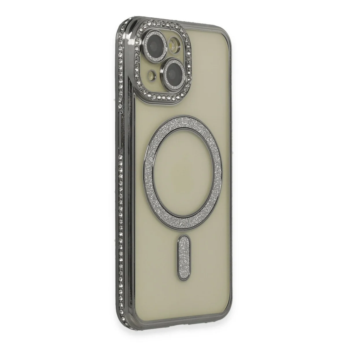 iPhone 13 Joke Simli Magneticsafe Kılıf - Gri