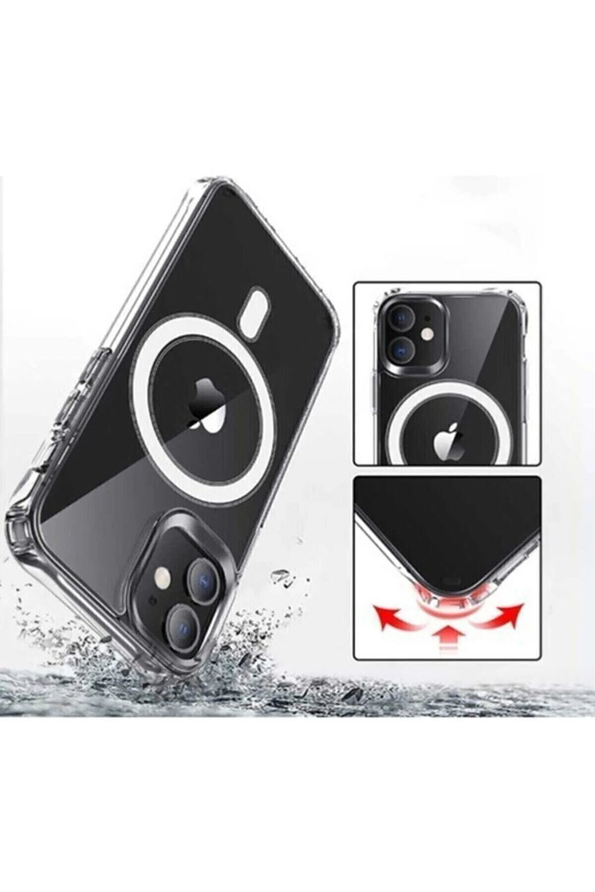 Iphone 13 Kılıf Kamera Lens Korumalı Magsafe Destekli Şeffaf Darb