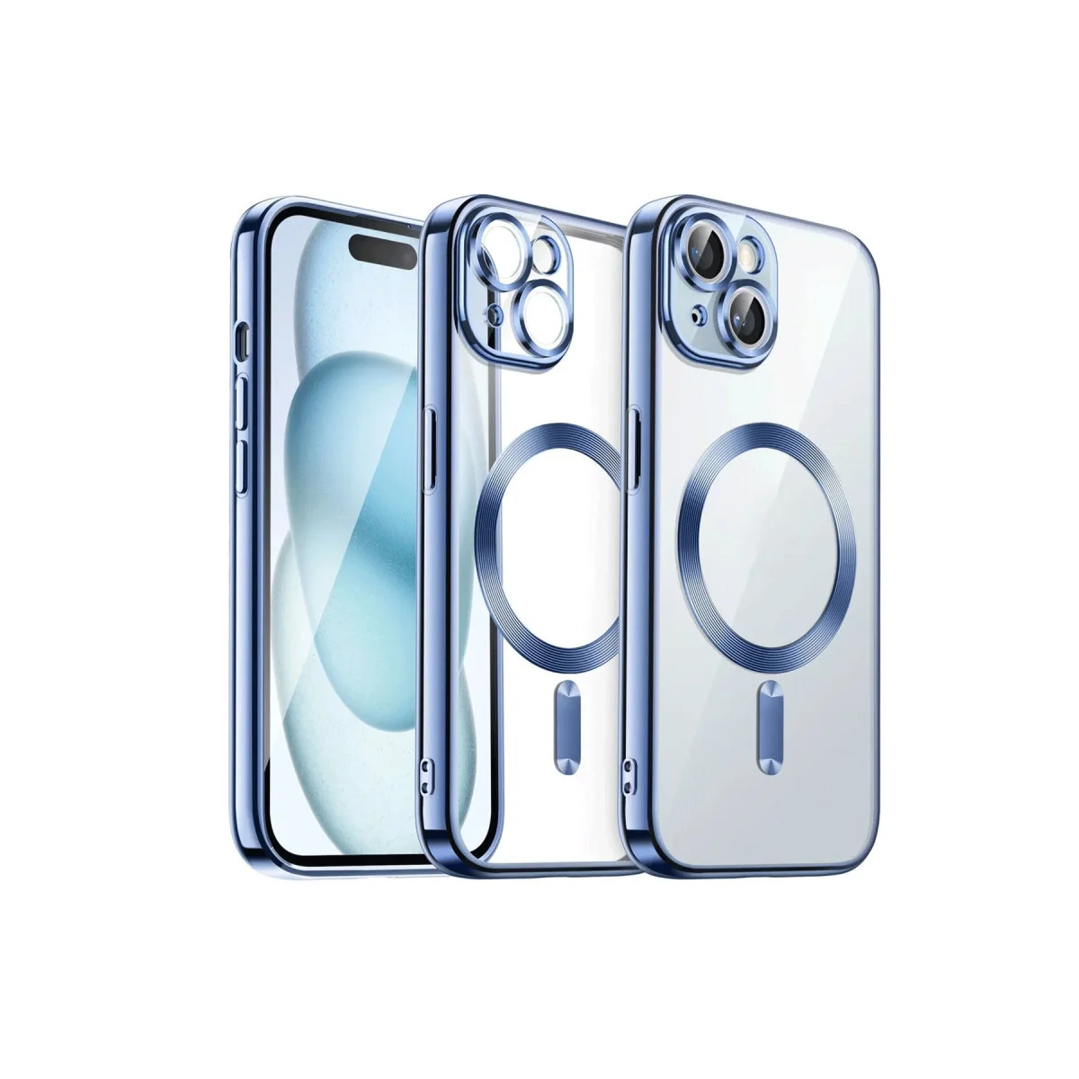 iPhone 13 Kross Magneticsafe Şeffaf Kılıf - Sierra Blue