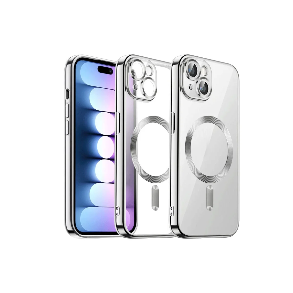 iPhone 13 Kross Magneticsafe Titan Gri Kılıf - Şeffaf, Kamera Korumalı ve MagSafe Uyumlu