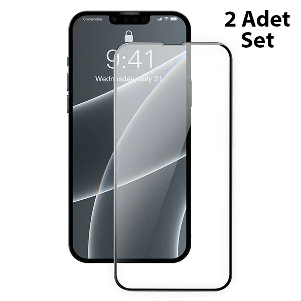iPhone 13 Mini 0.23 mm Full Kavisli 2’li Ekran Koruyucu Cam – Darbeye Dayanıklı, Çizilmez, Parmak İzine Karşı