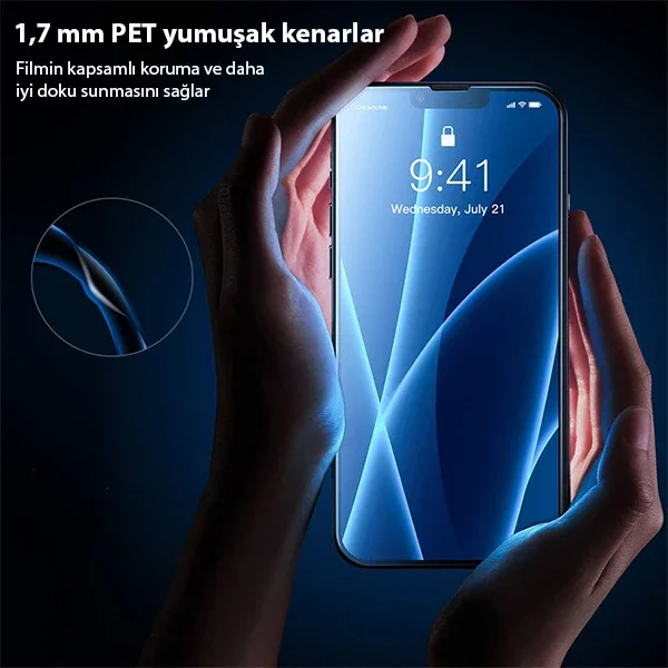 iPhone 13 Mini 0.23 mm Full Kavisli 2’li Ekran Koruyucu Cam – Darbeye Dayanıklı, Çizilmez, Parmak İzine Karşı