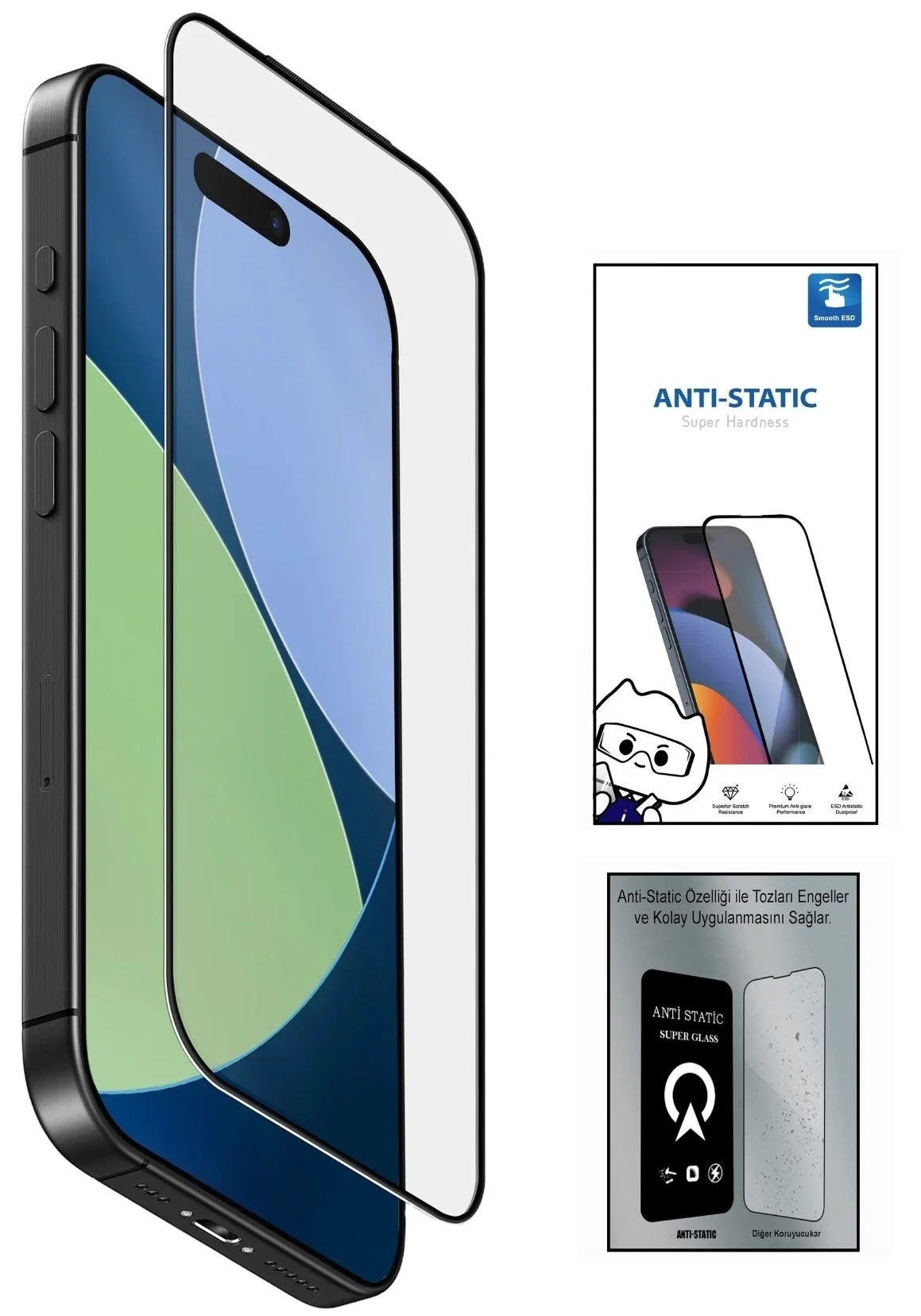 İphone 13 Mini 6d Anti Static Temperli Cam Ekran Koruyucu Kırılmaz Full Kaplama