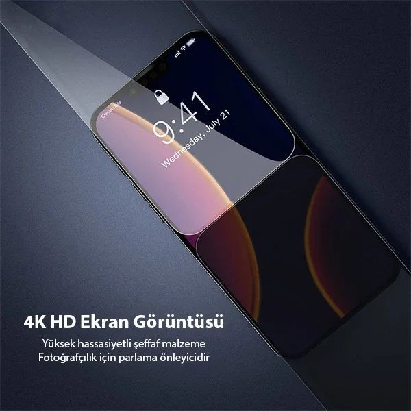 iPhone 13 Mini Gizlilik Camı 2’li Set - 0,23 mm Ultra İnce Hayalet Full Ekran Koruyucu