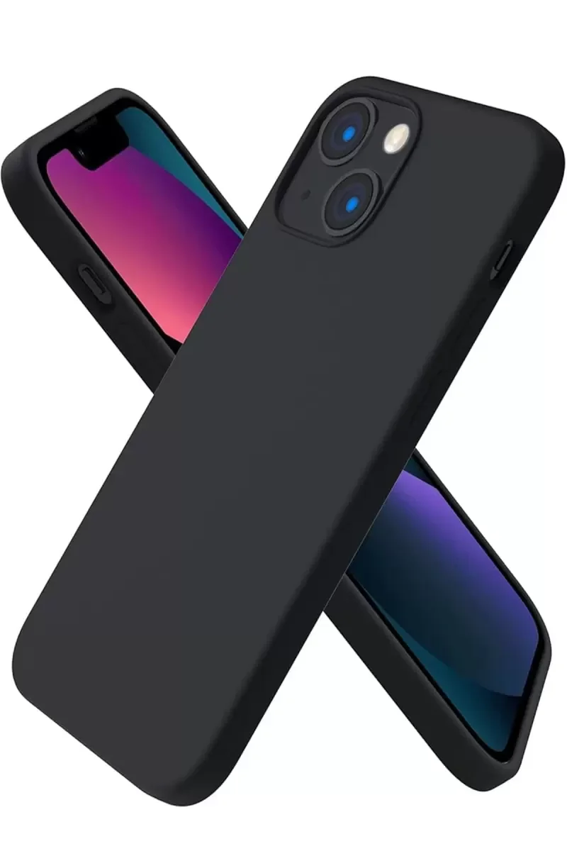 iPhone 13 Mini ile Uyumlu First Silikon Kılıf - Siyah, Ultra İnce, Darbe Emici