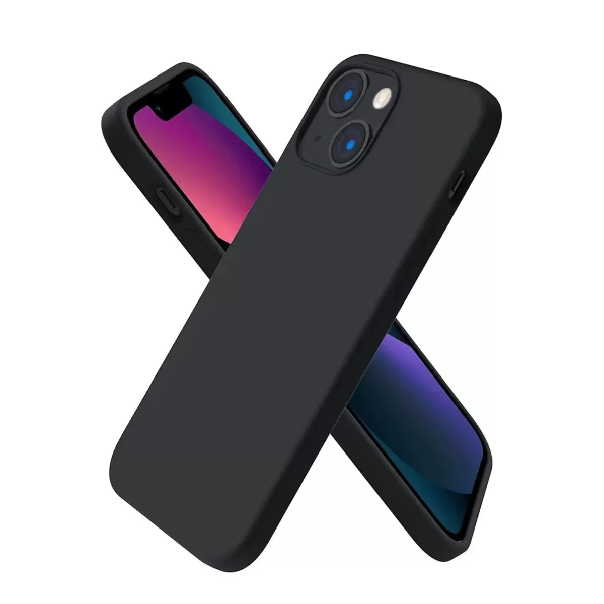 iPhone 13 Mini ile Uyumlu First Silikon Kılıf - Siyah, Ultra İnce, Darbe Emici