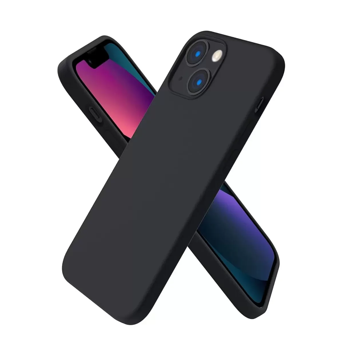 iPhone 13 Mini ile Uyumlu First Silikon Kılıf - Siyah, Ultra İnce, Darbe Emici