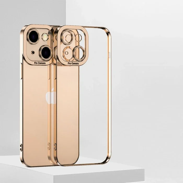 iPhone 13 Mini Kılıf 5.4'' Renkli Lazer Çerçeveli Silikon Koruyucu