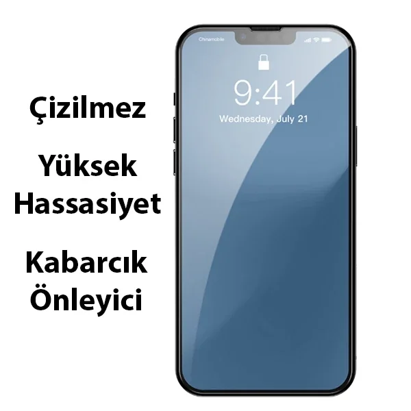 iPhone 13 Mini Kırılmaz Cam - 9H Tam Kaplayan Çerçeveli Ekran Koruyucu