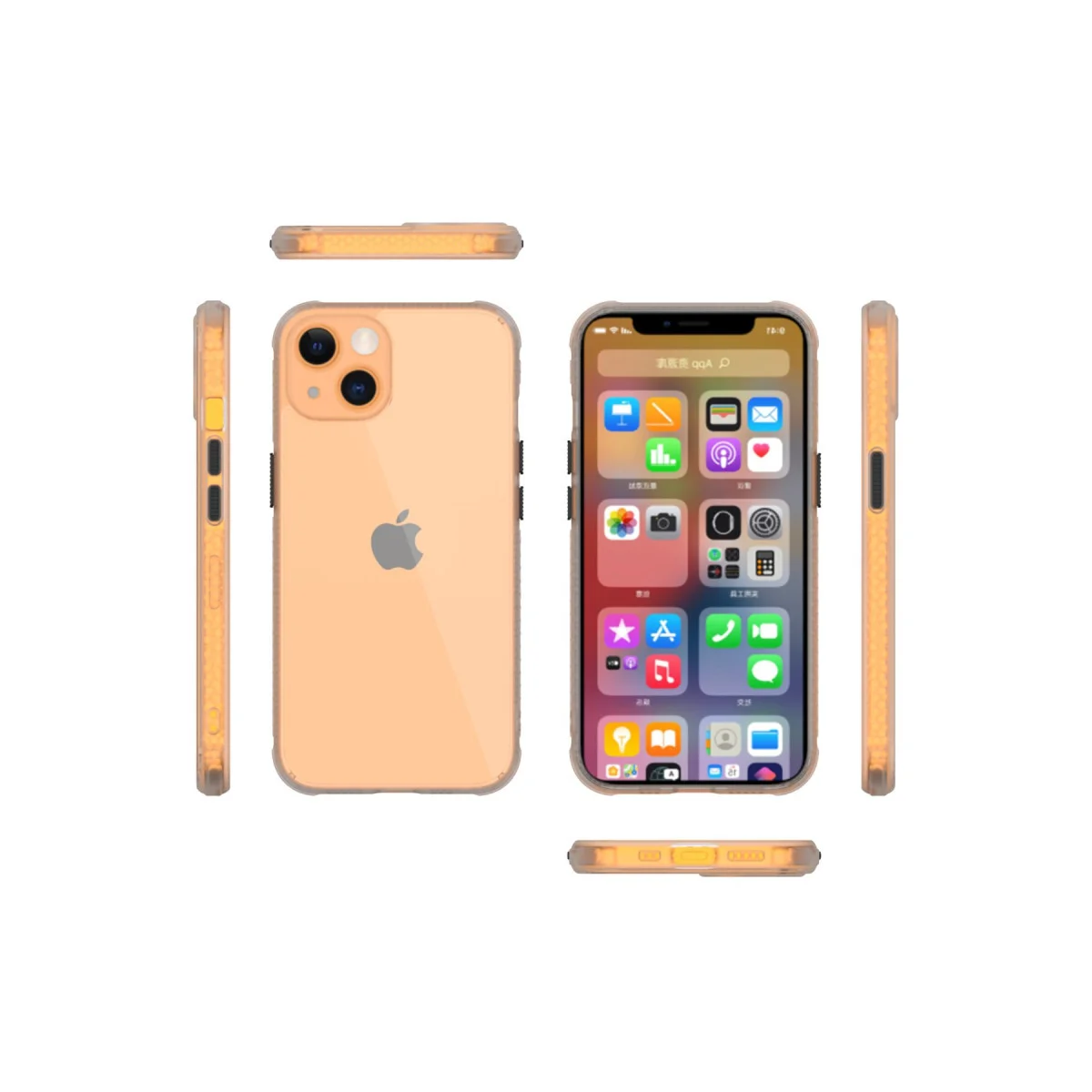 iPhone 13 Mini Miami Şeffaf Silikon Kılıf - Kırılmaya Karşı Güçlü Korumalı Kılıf