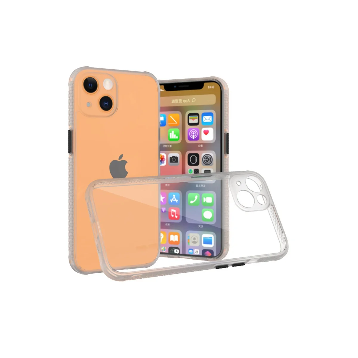 iPhone 13 Mini Miami Şeffaf Silikon Kılıf - Kırılmaya Karşı Güçlü Korumalı Kılıf