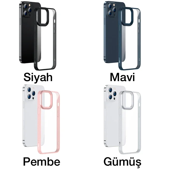 iPhone 13 Pro 6.1 Şeffaf Zırhlı Silikon Kılıf – Sararmaz TPU Jel Çerçeve