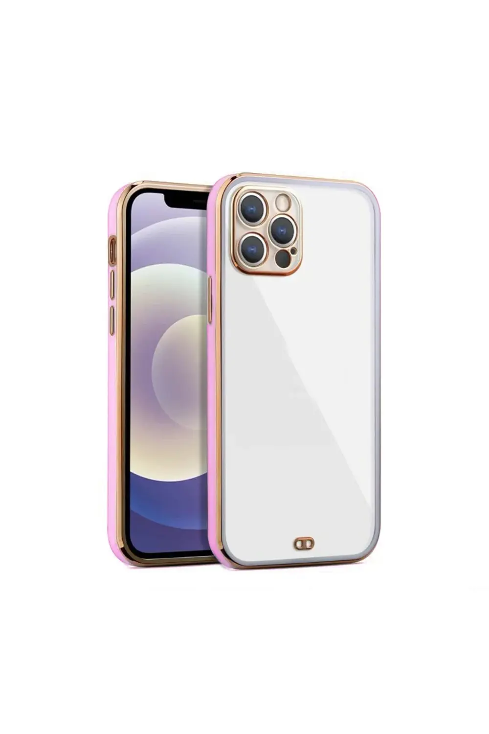 iPhone 13 Pro Arka kapak Kılıf Pembe kenarlı rose